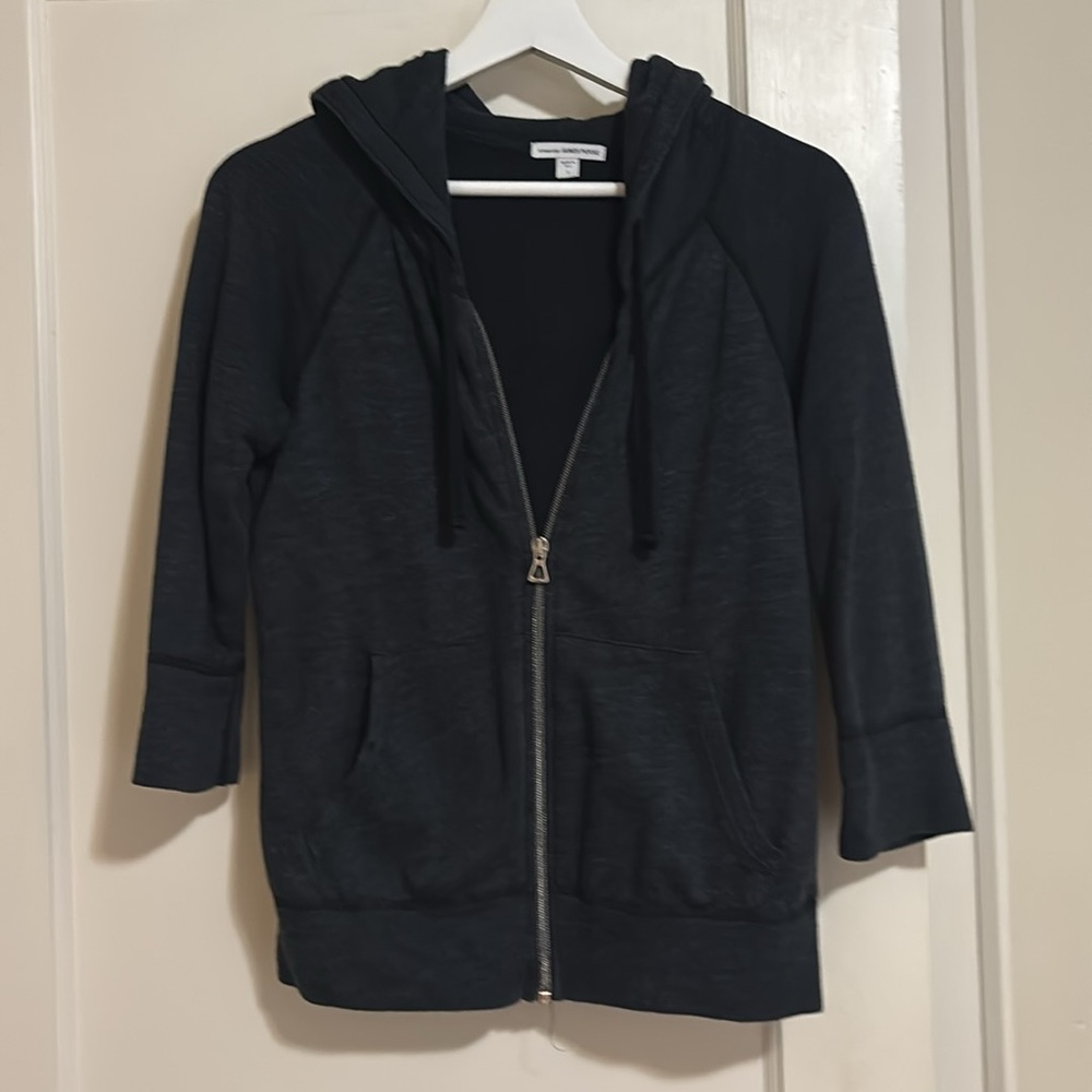 James Perse black zip up hoodie. Size 1
